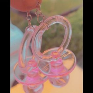 🌸 P I N K  P A C I F I E R  E A R R I N G S 🌸